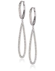 Sterling Silver 1/2 cttw Diamond Drop Earrings (I-J Color, I2-I3 Clarity)