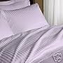 Stripes Lilac 300 Thread Count Queen size Sheet Set 100 % Egyptian Cotton 4pc Bed Sheet set (Deep Pocket)