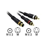 Cables To Go Velocity - Video / audio cable - S-Video / audio - 4 pin mini-DIN, RCA (M) - 4 pin mini-DIN, RCA (M) - 75 ft - blue