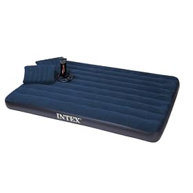 Intex Classic Downy Queen Airbed with 2 Pillows and Double Quick Hand Pump