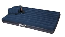 Intex Classic Downy Queen Airbed with 2 Pillows and Double Quick Hand Pump