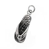 Sterling Silver Charm - Flip Flop Sandal 15mm