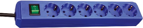 Brennenstuhl ECO Line Steckdosenleiste (6-fach, 1,5 m) blau Preisvergleich