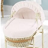 Clair De Lune Waffle Moses Basket Almond