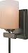 Lite Source LS-16701 Bess 1-Lite Wall Lamp, Dark Bronze with Amber Glass Shade