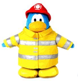 Disney Club Penguin 6.5 Inch Series 1 Plush Figure Firefighter [Includes Coin with Code!]
