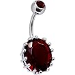 January 13mm Oval Solitaire Birthstone Belly Ring