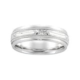 14K White Gold Comfort Fit Wedding Band For Men and Women - Sizes 5 - 12.5