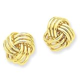 14k Gold Polished Love Knot Post Earrings
