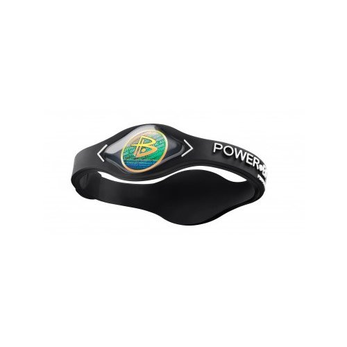Power Balance Silicone Wristband, Black/White, Small