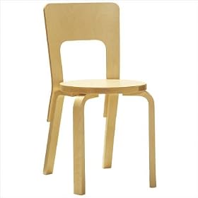 66 Chair Color: Birch with Seat White Laminate