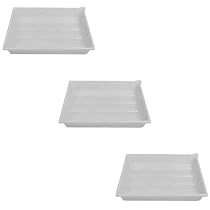Adorama Plastic Print Developing Tray with Ribbed Bottom, 11"x14"x3" Deep, Set of Three White Trays.