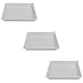 Adorama Plastic Print Developing Tray with Ribbed Bottom, 11"x14"x3" Deep, Set of Three White Trays.
