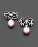 Fresh by Honora Children's Pink Pearl Drop Earrings