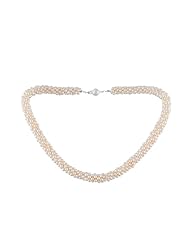 Blue Pearls - White cultured Pearl 6 strand Twisted Necklace - BPS 0128 Y