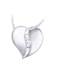 My Dear Granddaughter Diamond Heart Pendant Necklace by The Bradford Exchange
