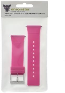 nanox - Apple iPod nano silicone strap (Pink strap / Silver buckle)