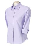 Devon & Jones Pink Ladies 3/4 Sleeve Poplin Blouse. DP625W