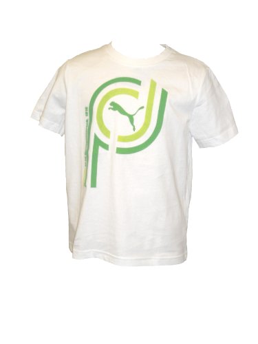 PUMA Kinder T-shirt Cat Tee Boys, white, 104, 817351 04