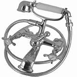 Barclay 4202 MC CP Tub Wall Mounted Faucet with Hand Held Shower and Metal Cross Handles 4202 MC CP 31I5VcZlEeL. SL160 Barclay 4202 MC CP Tub Wall Mounted Faucet with Hand Held Shower and Metal Cross Handles 4202 MC CP
