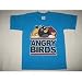 Angry Birds Bonkers Tee T-shirt Child Sized Teal Blue (Large 6-7 Youth)