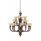Value Series 10 Sixteen Light Entry Chandelier in Bronze Patina