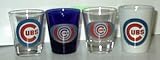 Chicago Cubs Shot Glass Collectible Four Piece Set