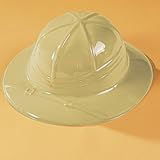 Kids Classic Beige Pith Helmet Jungle Safari Birthday Party-Set of 12