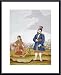 A Moghul Nobleman With His Wife by Tanjore School 11.38X14.00 Framed with Black Metal Frame