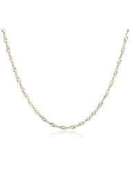 Duragold 14k Yellow Gold Solid Singapore Chain Necklace (2.0mm )