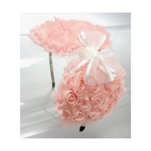 Gothic Lolita Harajuku Dolly Pink Tulle Flower Headband