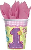 IMAGE OF Hugs and Stitches Girl's 1st Birthday Cups 8ct