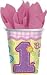 Hugs and Stitches Girl's 1st Birthday Cups 8ct