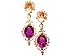 Amethyst and Pearl Drop Earring,14k Yellow Gold