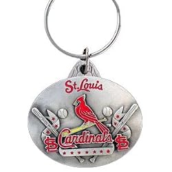 St. Louis Cardinals Oval Pewter Keychain