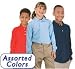School Uniform Unisex Long Sleeve Pique Knit Shirt By French Toast (In Regular and Husky Sizes)