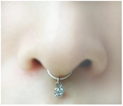 0.8, 20Gauge Fake Septum Ring, Fake Nose Hoop,No Piercing Faux Nose Ring,Price per 1 item