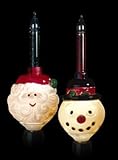 Red Glitter Snowman Bubble Light Replacement Bulbs 2-Piece Set #744290