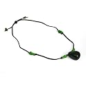 Tagua Nut Green Pendant "Seeds of Change Pendant [Green/Black]" -Fair Trade Gifts