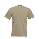 T-Shirt Super Premium von Fruit of the Loom Khaki L