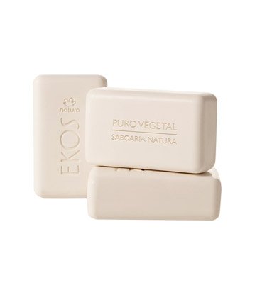 Linha Ekos Natura - Sabonete em Barra Puro Vegetal Castanha ( 3 x 100 Gr) - (Natura Ekos Collection - Brazilian Nut Vegetable Bar Soap (3 x Net 3.53 Oz))