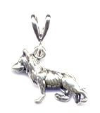 German Shepherd Pendant Sterling Silver Jewelry
