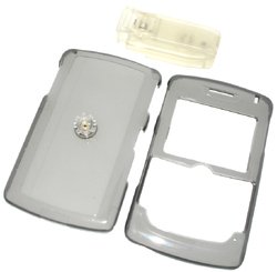 TRANSPARENT SMOKE SNAP-ON COVER HARD CASE PROTECTOR (With Removable Belt Clip) for RIM BLACKBERRY 8800, 8820, 8830 [Beyond Cell Packaging]