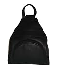 31I6N3LdDwL. SL160  Extra 50% Off Genuine Leather Backpack Also Use As Shoulder Handbag Rich Black #6