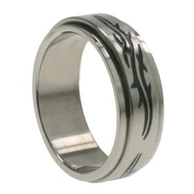 316L Stainless Steel Ring Spinner Ring. Width: 8mm