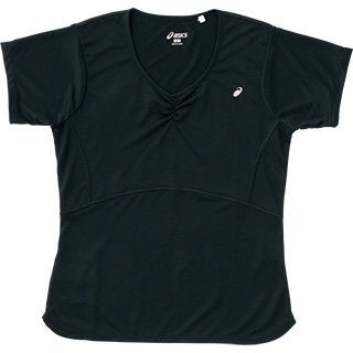 アシックス WsランニングTシャツ 半袖 XX718N ブラック レディース