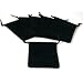 6 Pouches Black Velvet Drawstring Jewelry Bags 3"