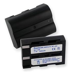 7.4v 1500 mAh Black Digital Camera Battery for Minolta NP400