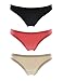 Liqqy Women's 3 Pack No-show Lingerie Thong Panties