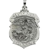 Sterling Silver St. Michael Medal Pendant